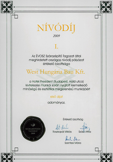 ÉVOSZ Nívódíj