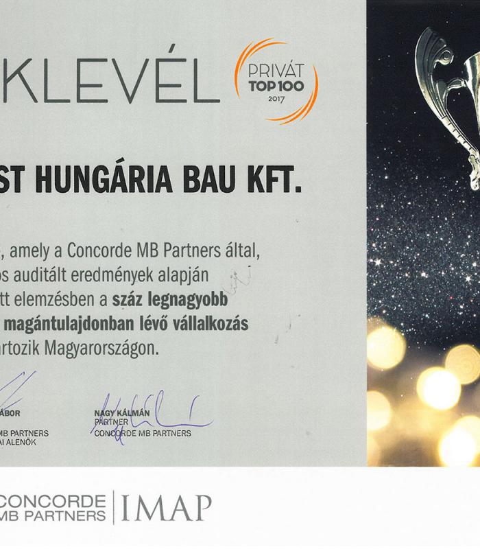 WHB a száz legnagyobb értékű magántulajdonban lévő vállalkozás közt